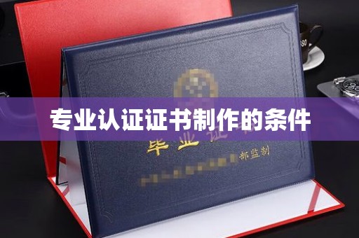 大厂专业认证证书制作的条件