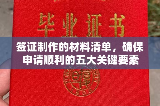 大厂签证制作的材料清单，确保申请顺利的五大关键要素
