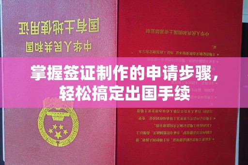 大厂掌握签证制作的申请步骤，轻松搞定出国手续