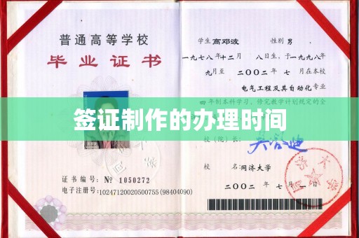 大厂签证制作的办理时间