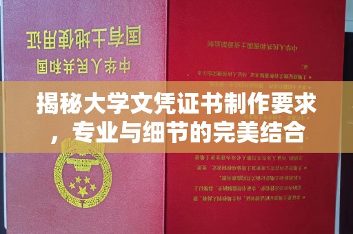 大厂揭秘大学文凭证书制作要求，专业与细节的完美结合