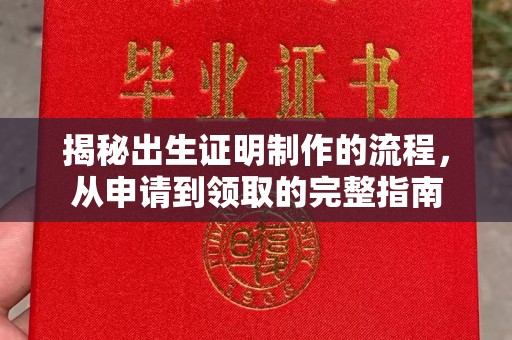 大厂揭秘出生证明制作的流程，从申请到领取的完整指南