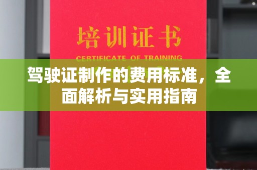大厂驾驶证制作的费用标准，全面解析与实用指南