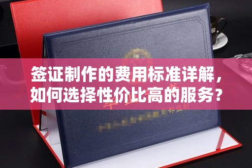 大厂签证制作的费用标准详解，如何选择性价比高的服务？