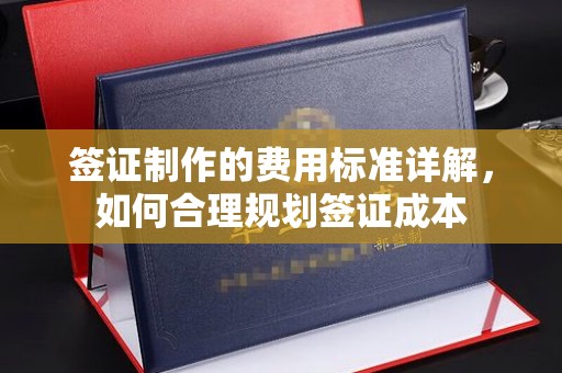 大厂签证制作的费用标准详解，如何合理规划签证成本