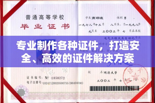 大厂专业制作各种证件，打造安全、高效的证件解决方案